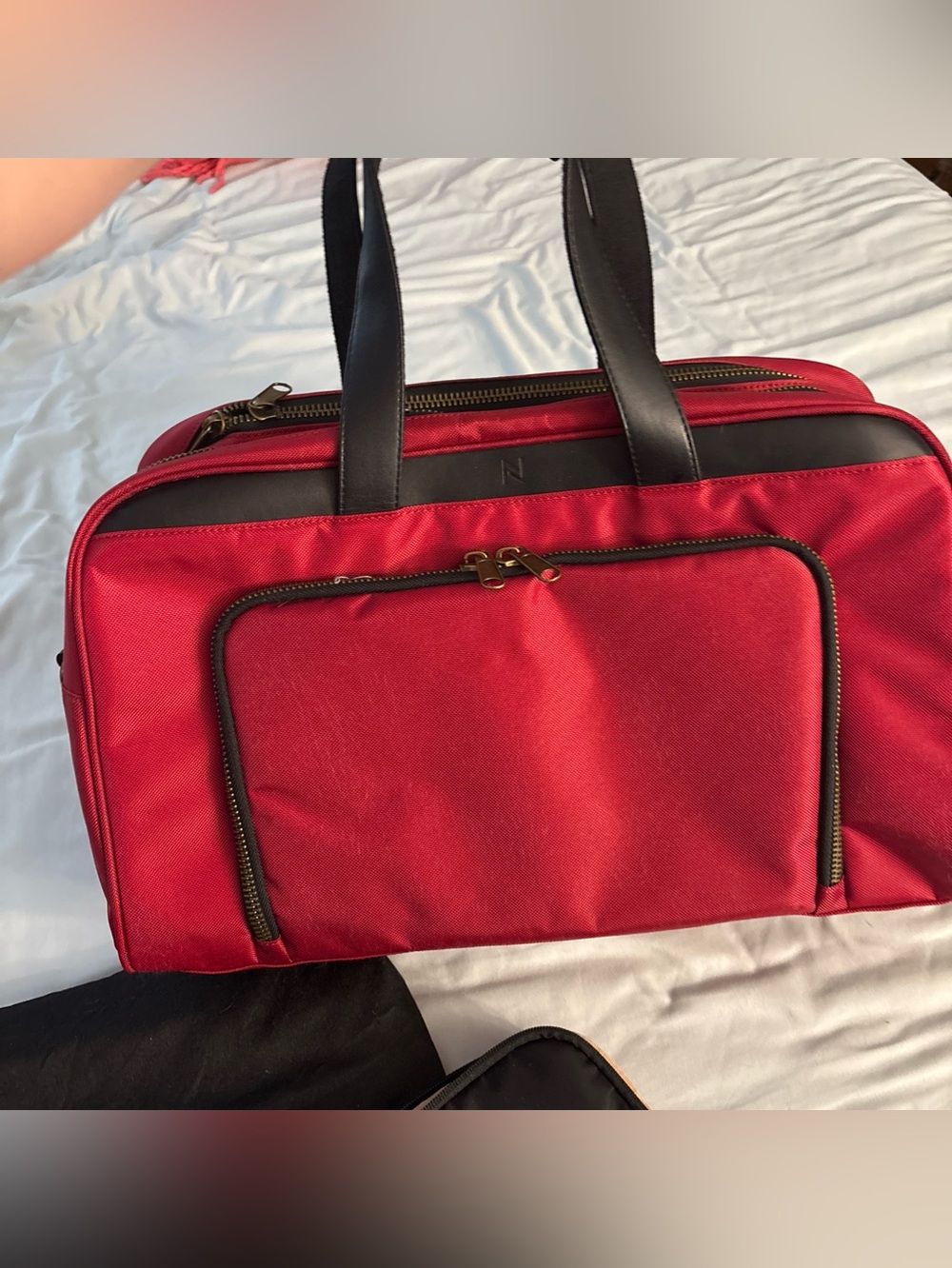 Nomad Lane Bento Bordeaux Berry Red Carry-On Duffel Bag Travel Suitcase + Cases - Picture 2 of 13